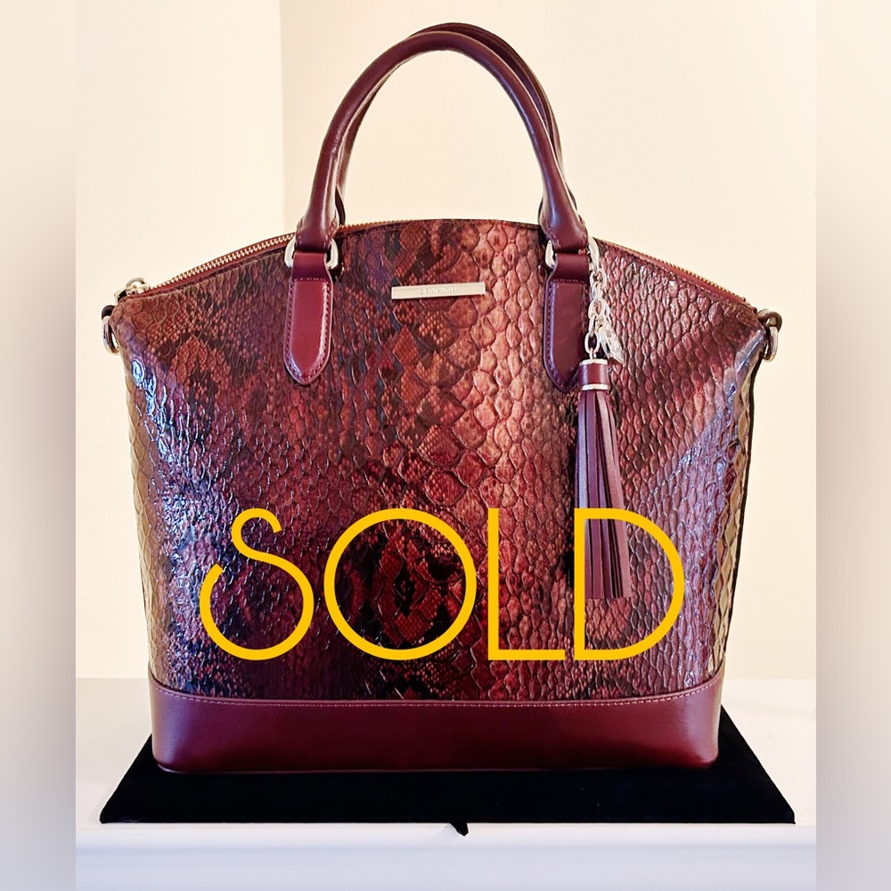 New without tags Brahmin Large Duxbury and Ady Wallet in Cranberry Valarian